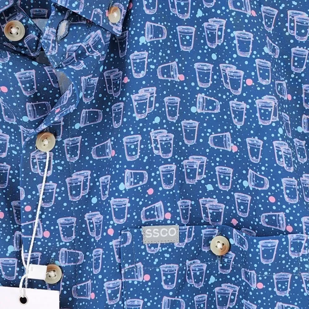 Southern Shirt Men's Party Foul Short Sleeve Baja Shirt - Picture 4 of 7